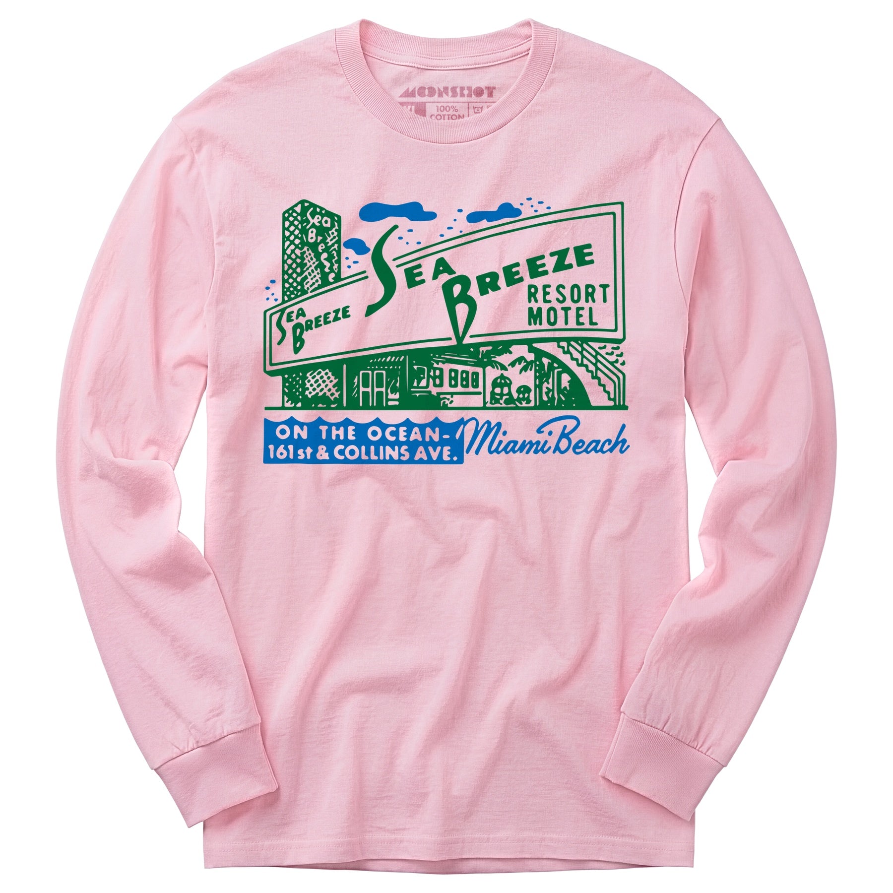 Sea Breeze - Miami, FL - Vintage Motel - Long Sleeve T-Shirt