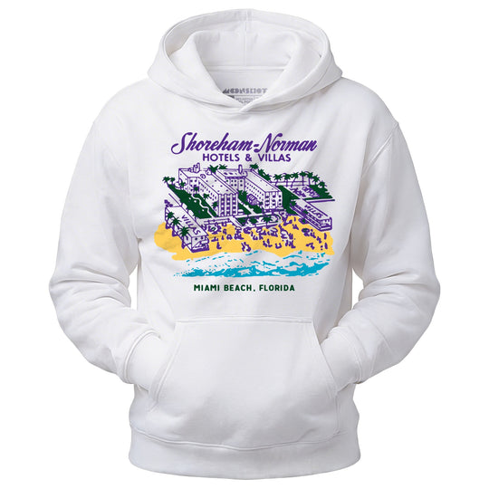 Shoreham Norman Hotels & Villas - Miami, FL - Vintage Hotel - Unisex Hoodie