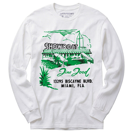 Showboat - Miami, FL - Vintage Restaurant - Long Sleeve T-Shirt