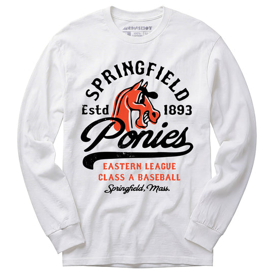 Springfield Ponies - Massachusetts - Vintage Defunct Baseball Teams - Long Sleeve T-Shirt