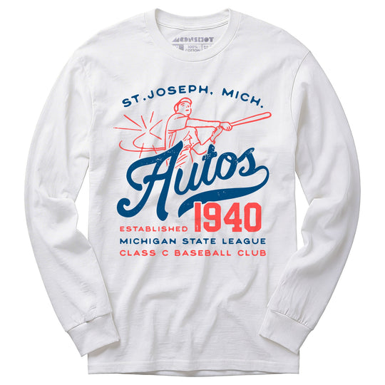 St. Joseph Autos - Michigan - Vintage Defunct Baseball Teams - Long Sleeve T-Shirt