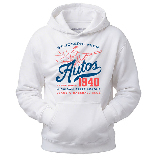 St. Joseph Autos - Michigan - Vintage Defunct Baseball Teams - Unisex Hoodie