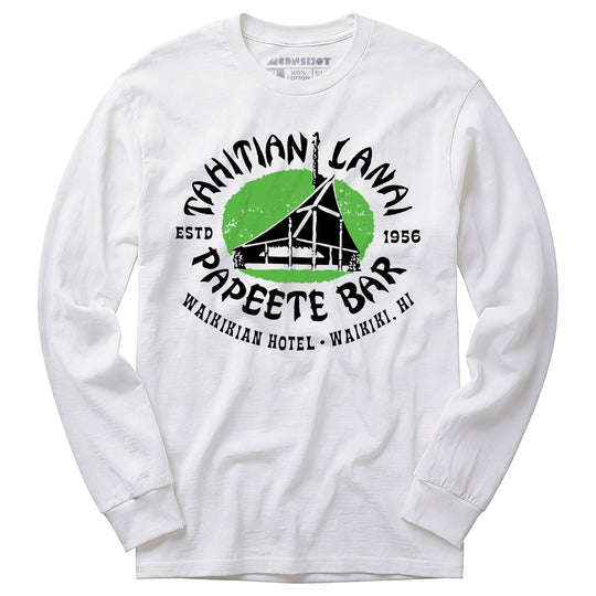 Tahitian Lanai Papeete Bar - Waikiki, HI - Vintage Tiki Bar - Long Sleeve T-Shirt