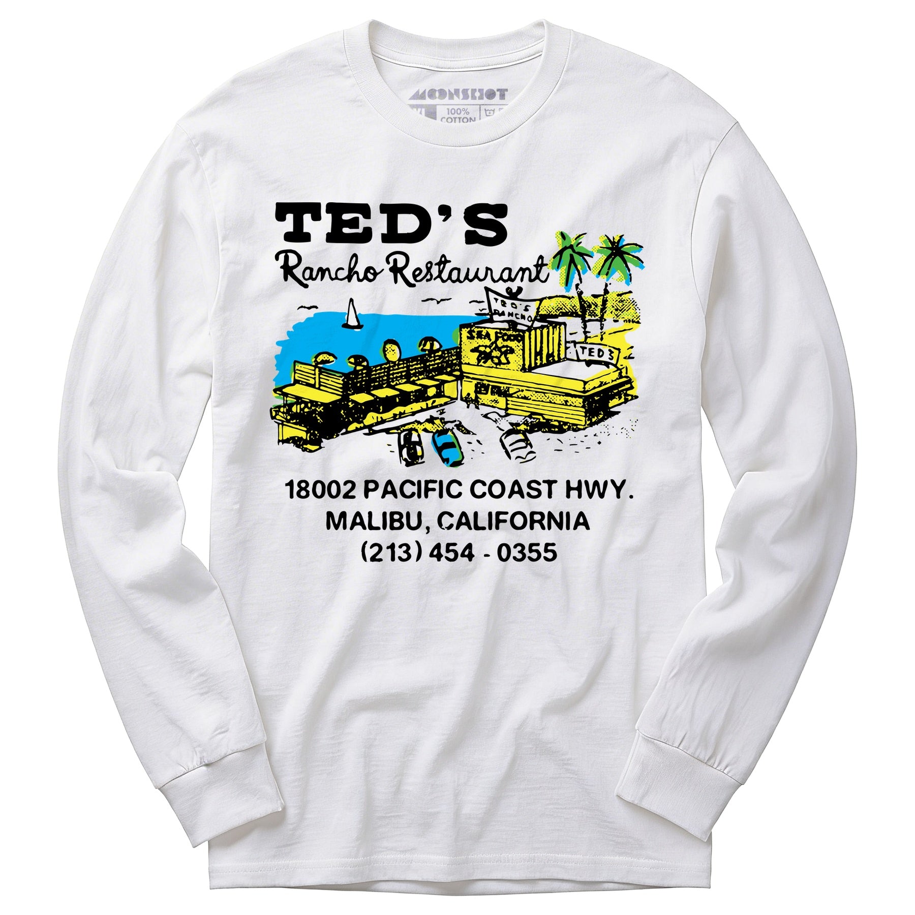 Ted's Rancho Restaurant - Malibu, CA - Vintage Restaurant - Long Sleeve T-Shirt