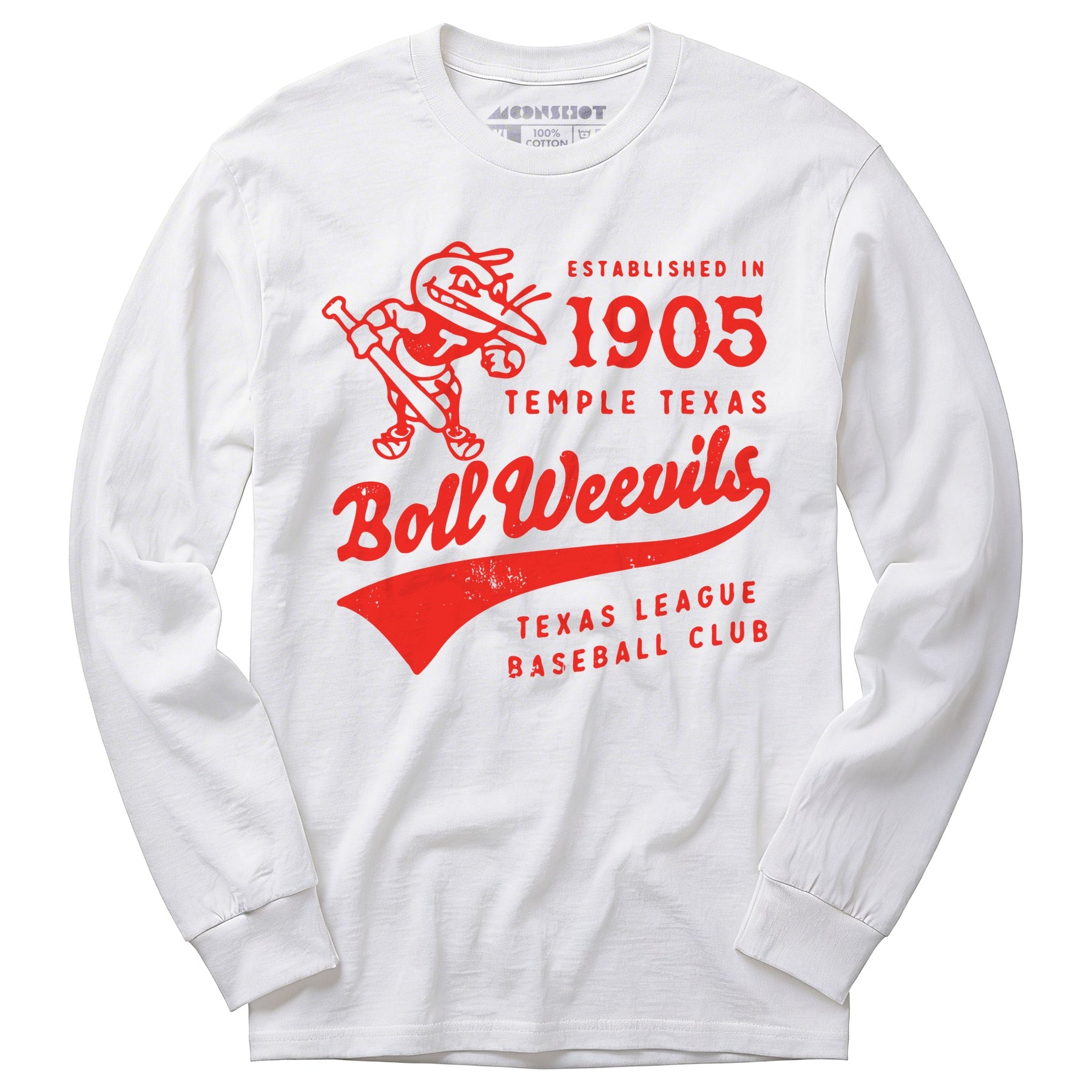 Temple Boll Weevils - Texas - Vintage Defunct Baseball Teams - Long Sleeve T-Shirt