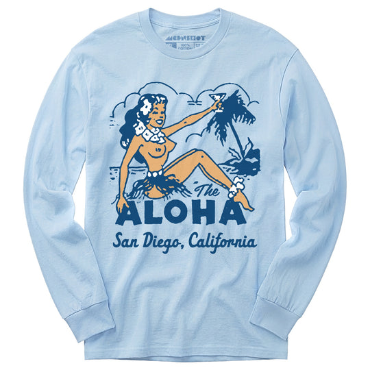 The Aloha - San Diego, CA - Vintage Tiki Bar - Long Sleeve T-Shirt