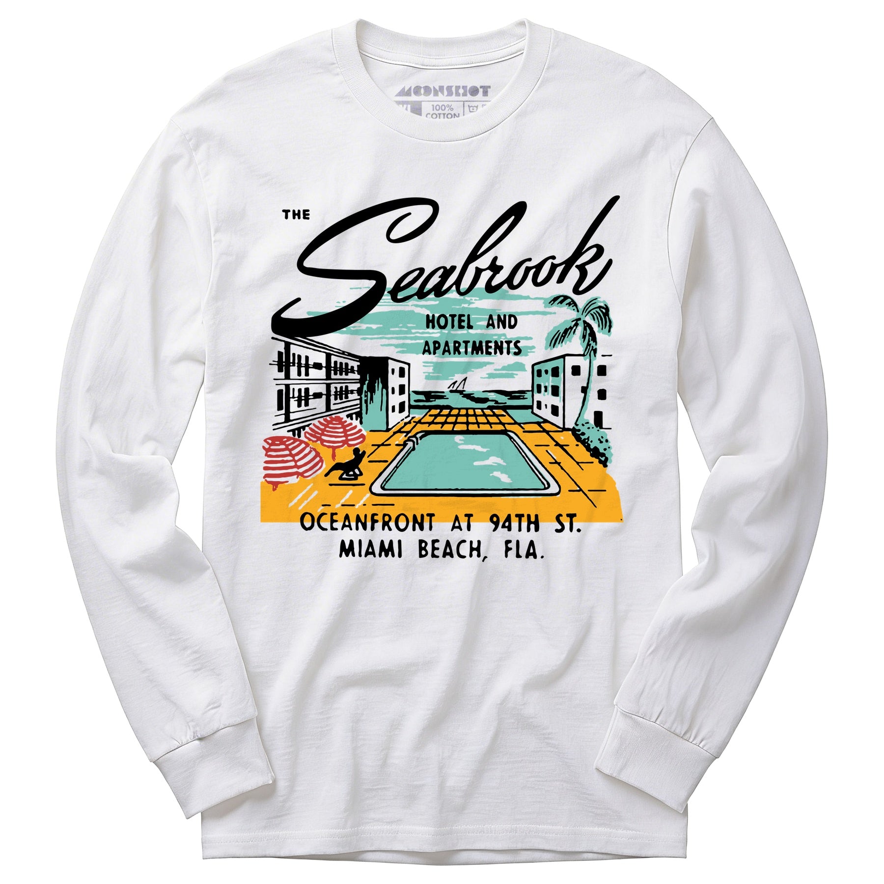 The Seabrook - Miami, FL - Vintage Hotel - Long Sleeve T-Shirt
