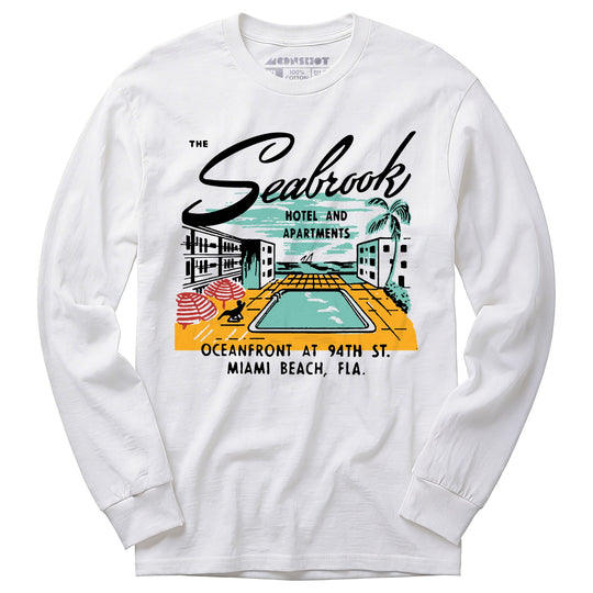 The Seabrook - Miami, FL - Vintage Hotel - Long Sleeve T-Shirt