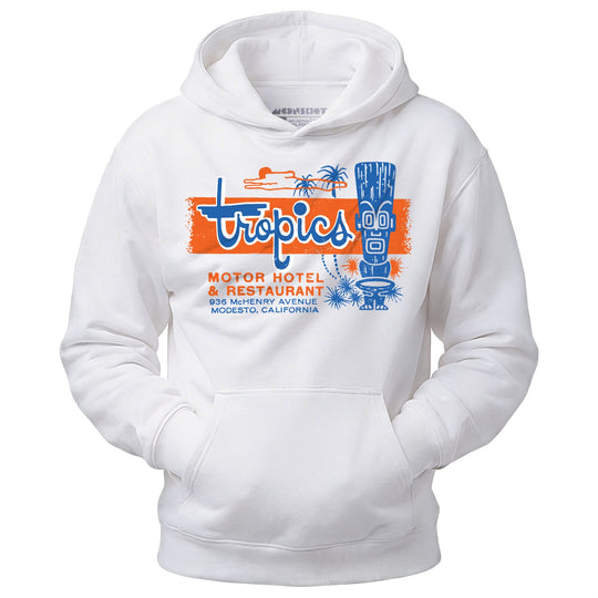The Tropics - Modesto, CA - Vintage Tiki Bar - Unisex Hoodie