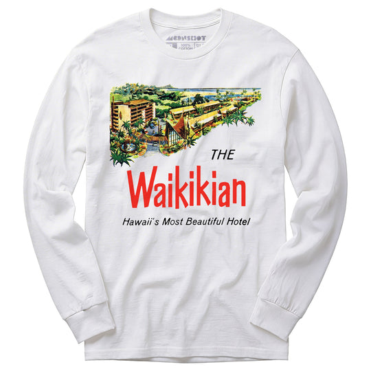The Waikikian - Waikiki, HI - Vintage Hotel - Long Sleeve T-Shirt