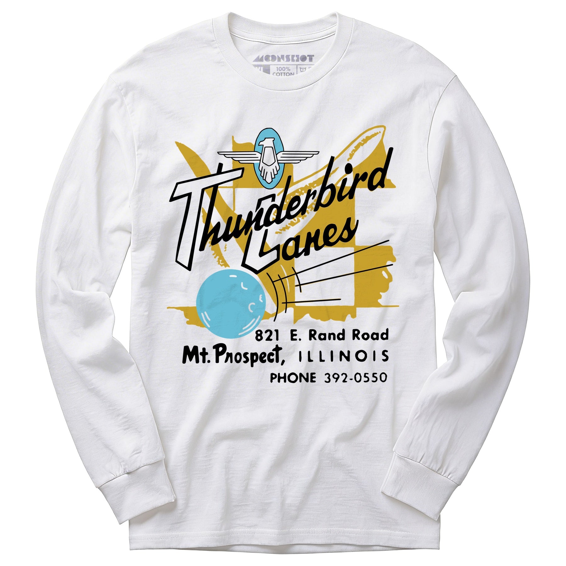 Thunderbird Lanes - Mt. Prospect, IL - Vintage Bowling Alley - Long Sleeve T-Shirt
