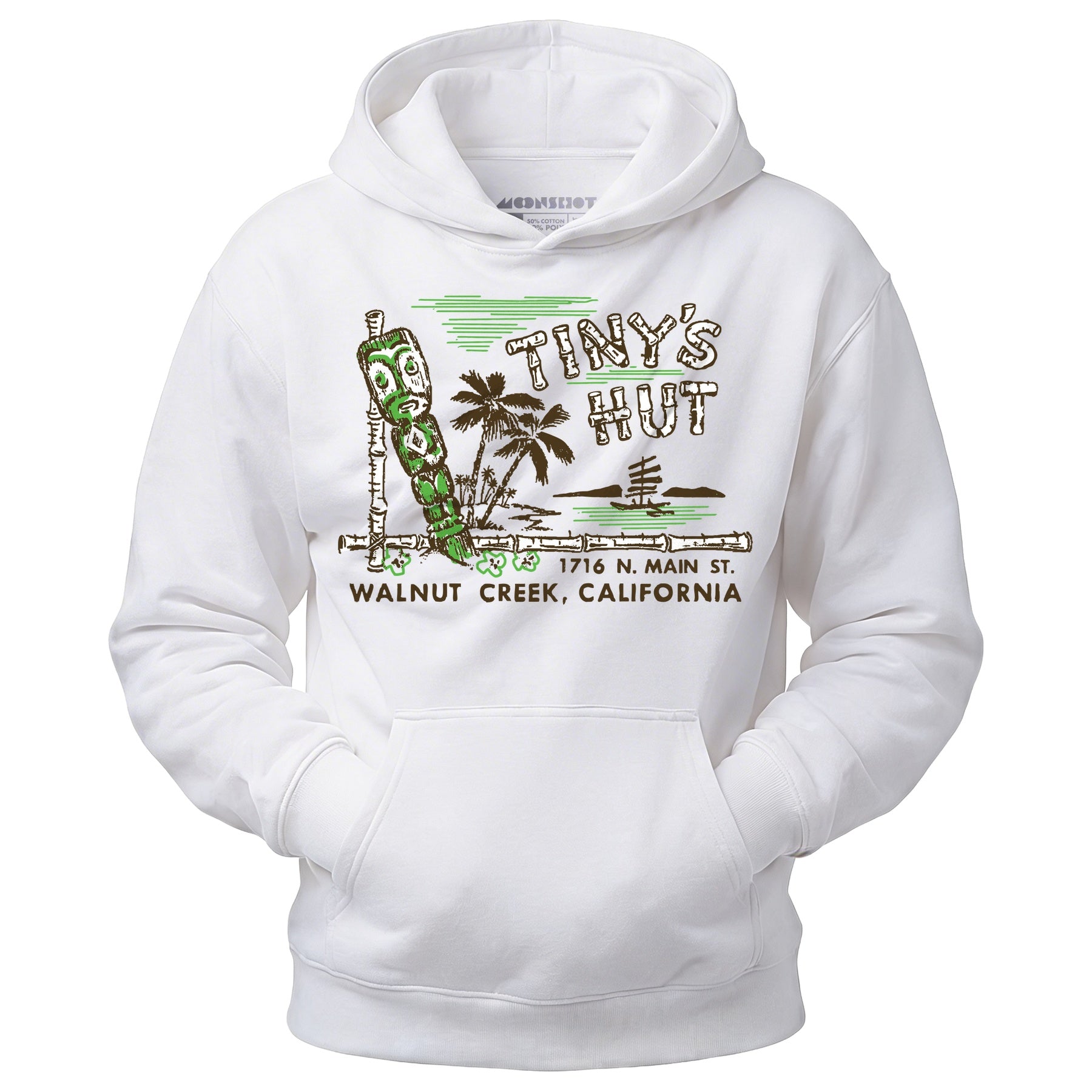 Tiny's Hut - Walnut Creek, CA - Vintage Tiki Bar - Unisex Hoodie