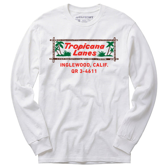 Tropicana Lanes - Inglewood, CA - Vintage Bowling Alley - Long Sleeve T-Shirt