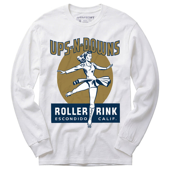 Ups-N-Downs - Escondido, CA - Vintage Roller Rink - Long Sleeve T-Shirt
