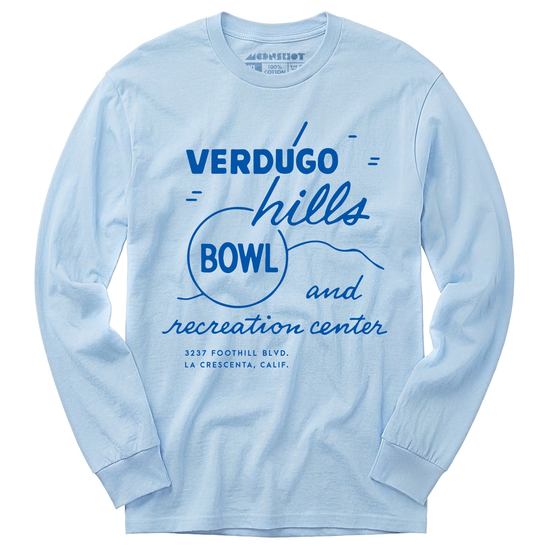 Verdugo Hills v2 - La Crescenta, CA - Vintage Bowling Alley - Long Sleeve T-Shirt