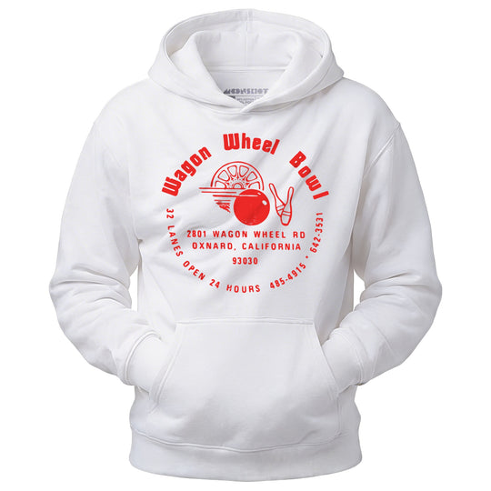 Wagon Wheel Bowl - Oxnard, CA - Vintage Bowling Alley - Unisex Hoodie