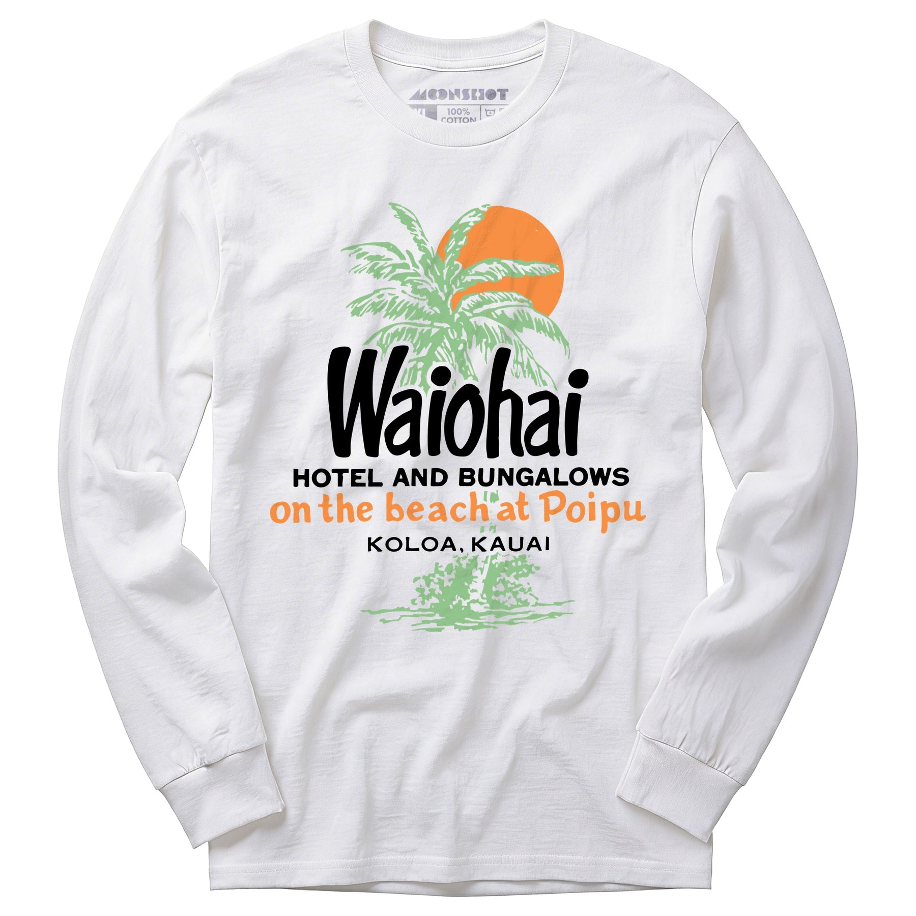 Waiohai Hotel and Bungalows - Kauai, Hawaii - Vintage - Long Sleeve T-Shirt