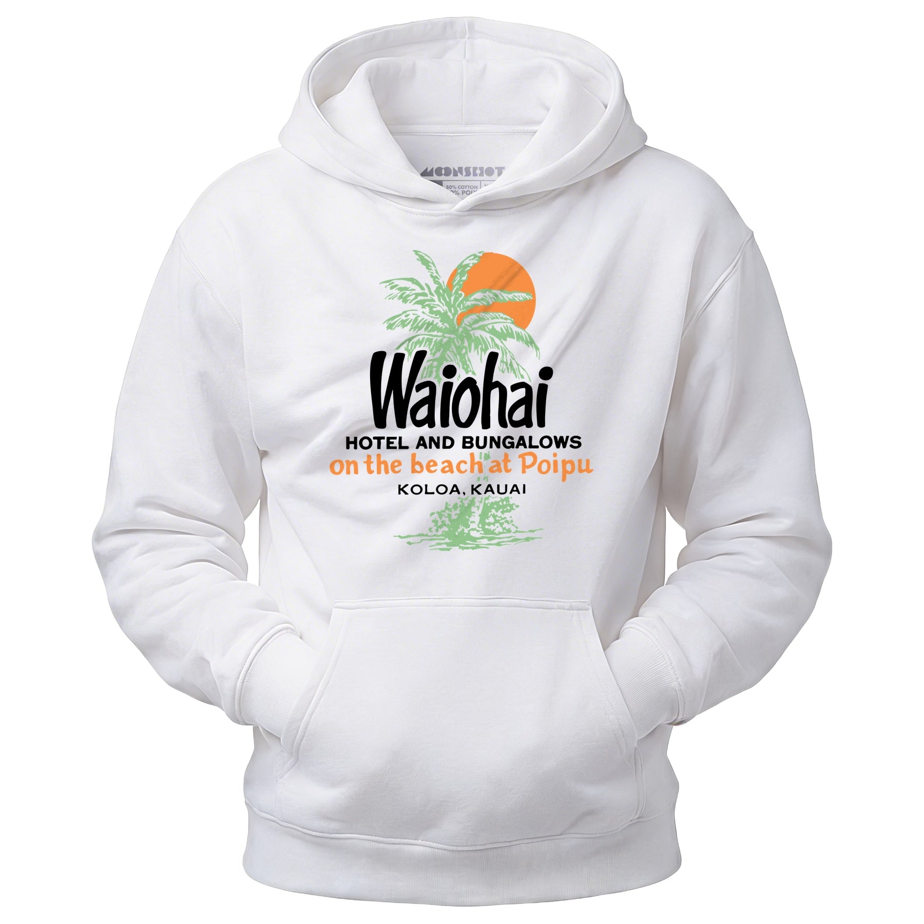 Waiohai Hotel and Bungalows - Kauai, Hawaii - Vintage - Unisex Hoodie