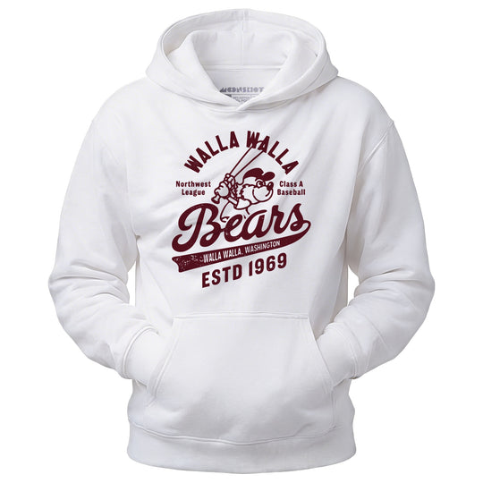Walla Walla Bears - Washington - Vintage Defunct Baseball Teams - Unisex Hoodie