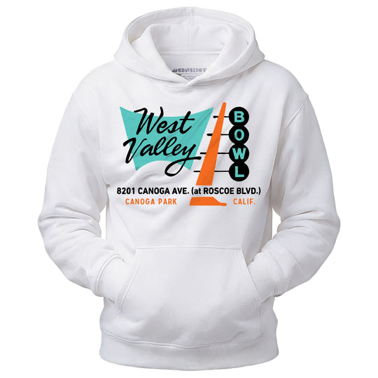 West Valley Bowl - Canoga Park, CA - Vintage Bowling Alley - Unisex Hoodie