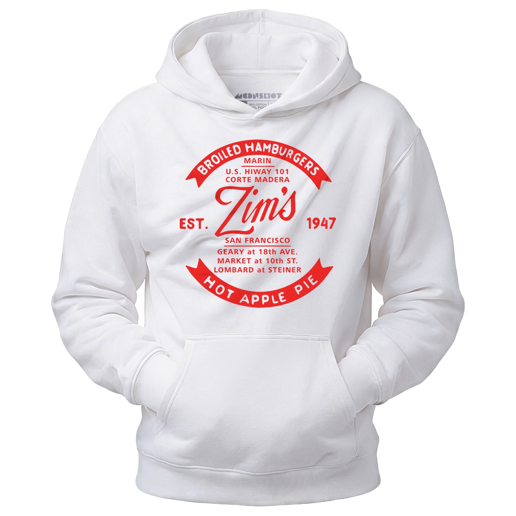 Zim's Hamburgers v4 - San Francisco, CA - Vintage Restaurant - Unisex Hoodie