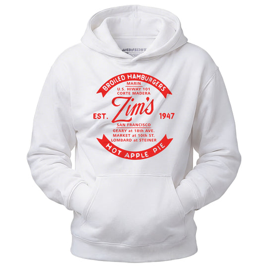 Zim's Hamburgers v4 - San Francisco, CA - Vintage Restaurant - Unisex Hoodie