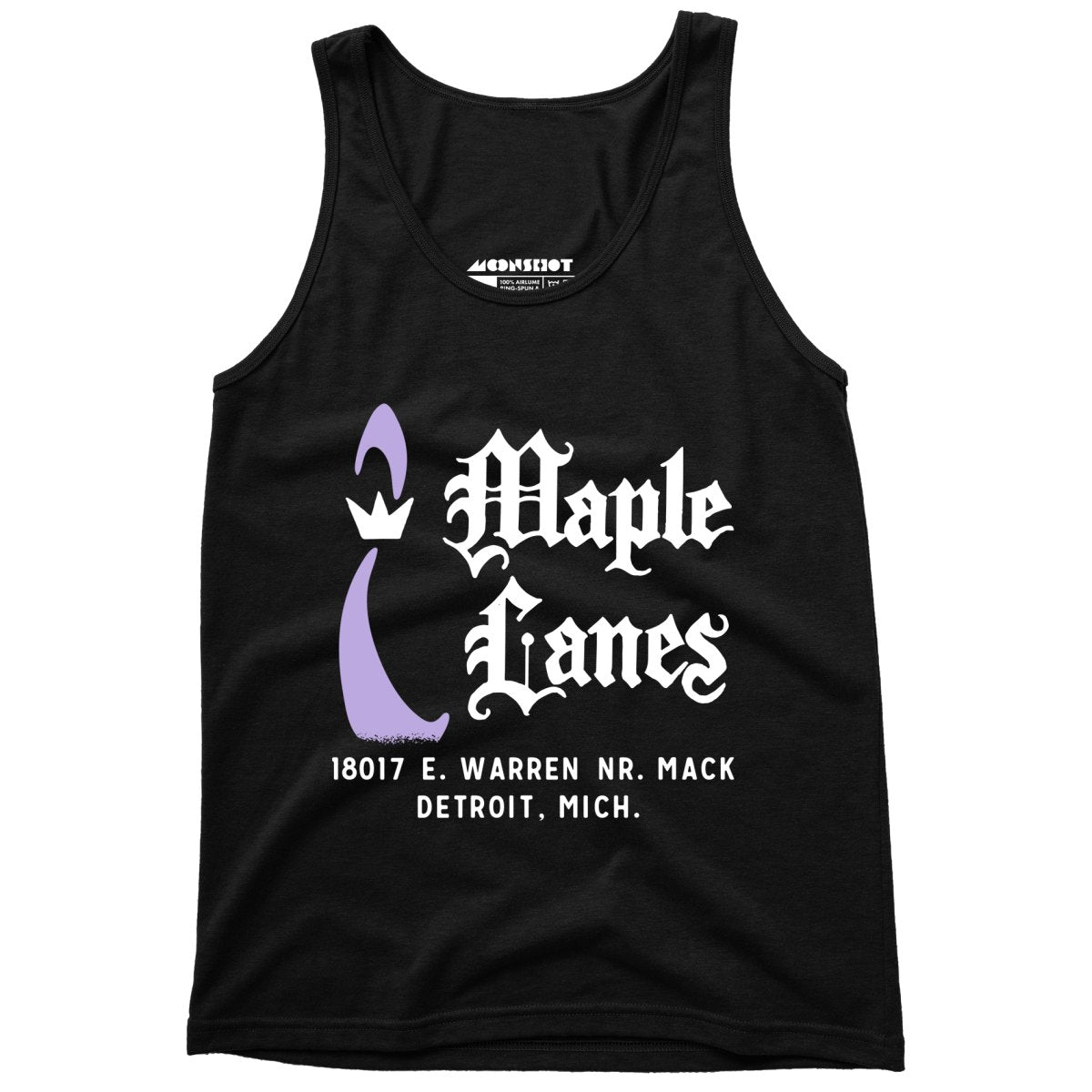 Maple Lanes - Detroit, MI - Vintage Bowling Alley - Unisex Tank Top