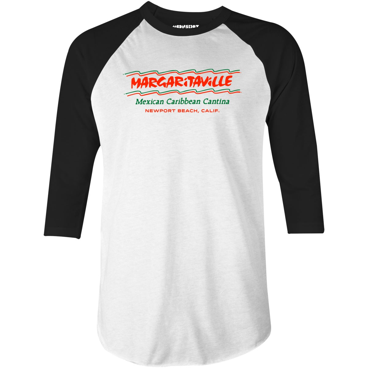 Margaritaville - Newport Beach, CA - Vintage Restaurant - 3/4 Sleeve Raglan T-Shirt