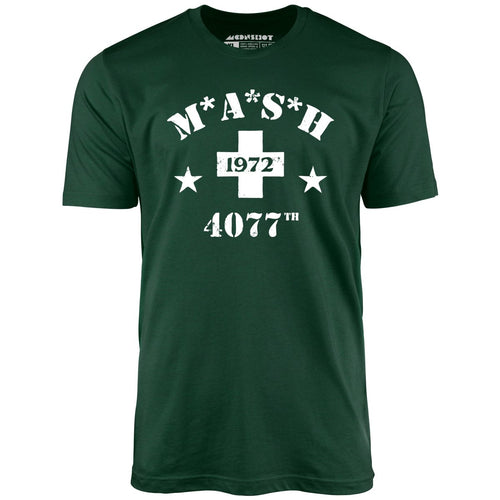 Mash Outfit M*A*S*H 4077th T-Shirt - Vintage TV Show Military Army Division Retro Graphic Tee, 100% Cotton Mash 4077