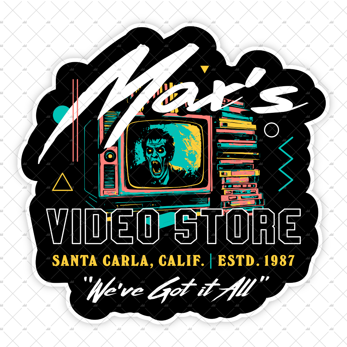 Max's Video Store - Sticker
