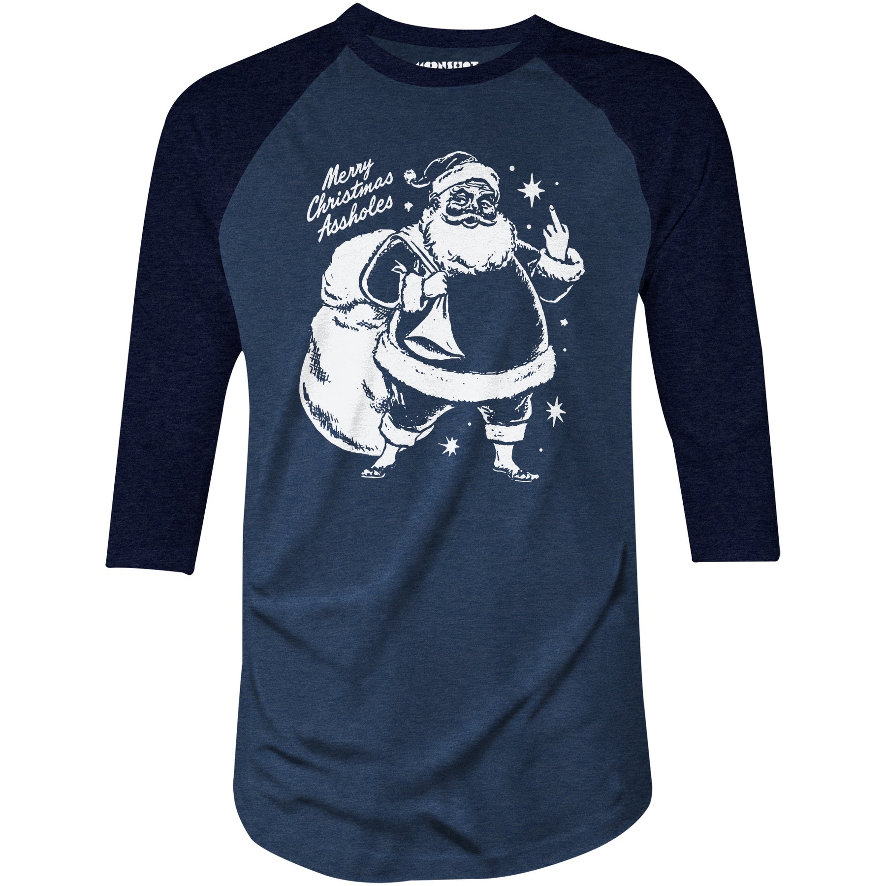 Merry Christmas Assholes - 3/4 Sleeve Raglan T-Shirt