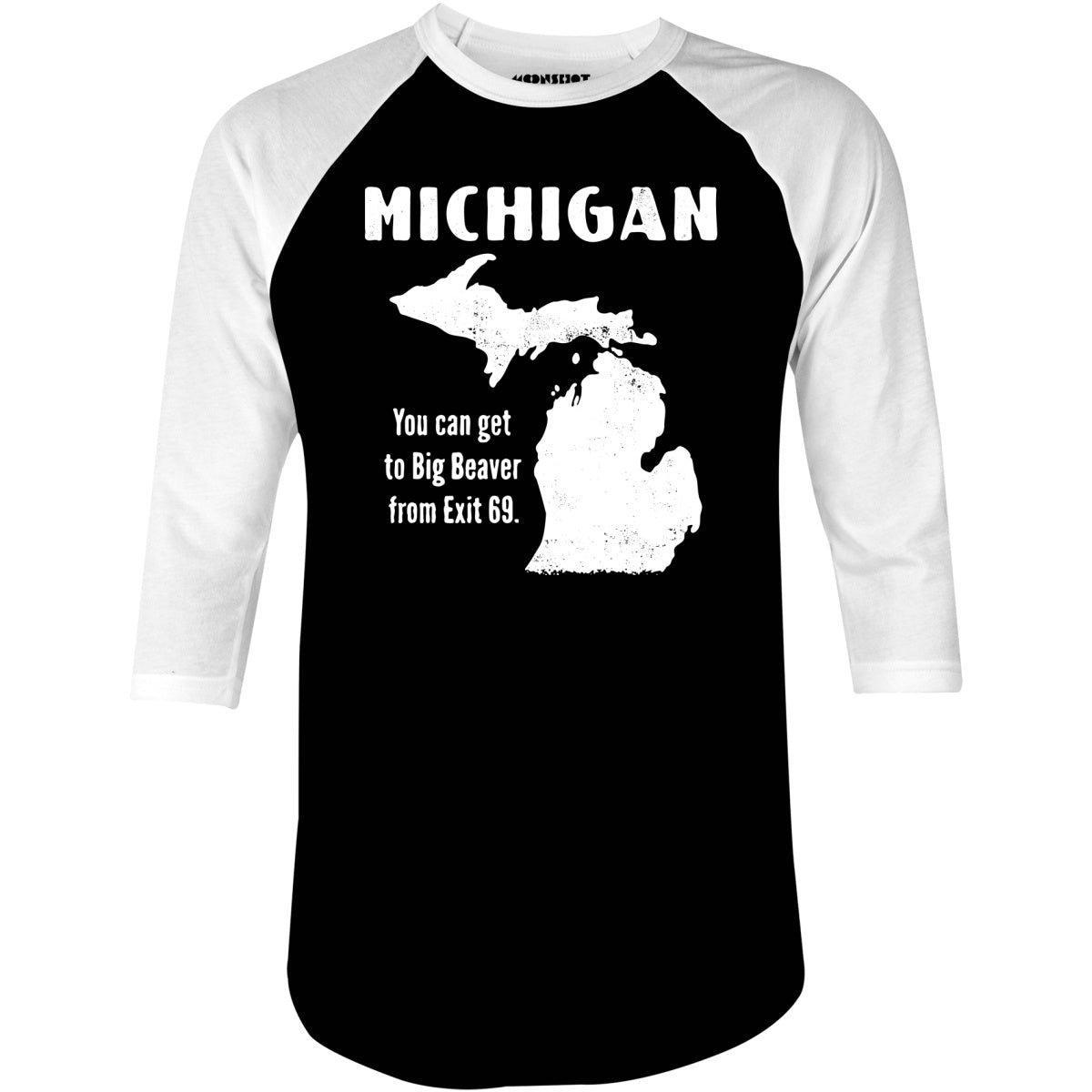 Michigan - 3/4 Sleeve Raglan T-Shirt