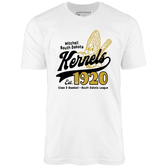 Mitchell Kernels - South Dakota - Vintage Defunct Baseball Teams - White - Unisex T-Shirt