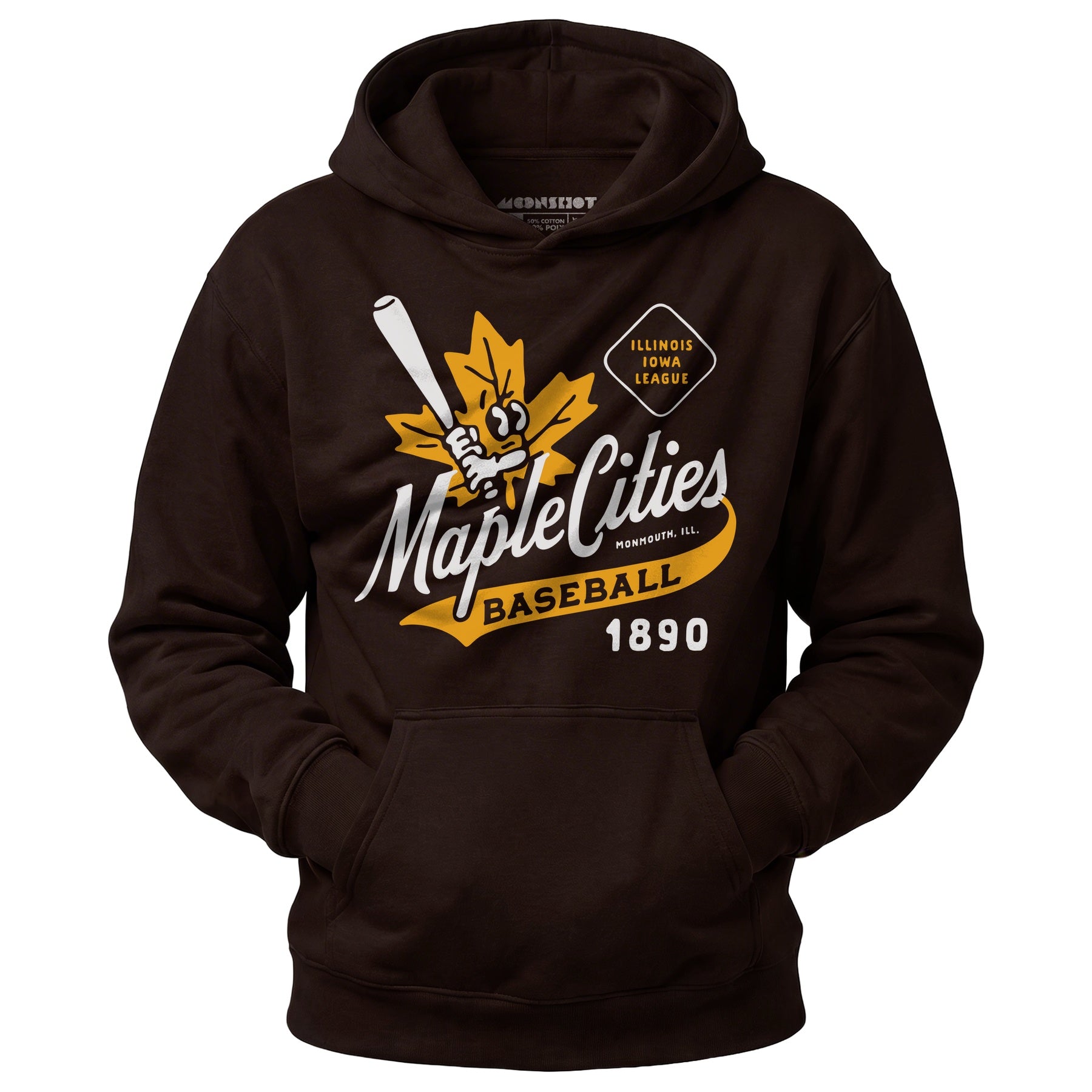 Monmouth Maple Cities - Illinois - Vintage Defunct Baseball Teams - Unisex Hoodie