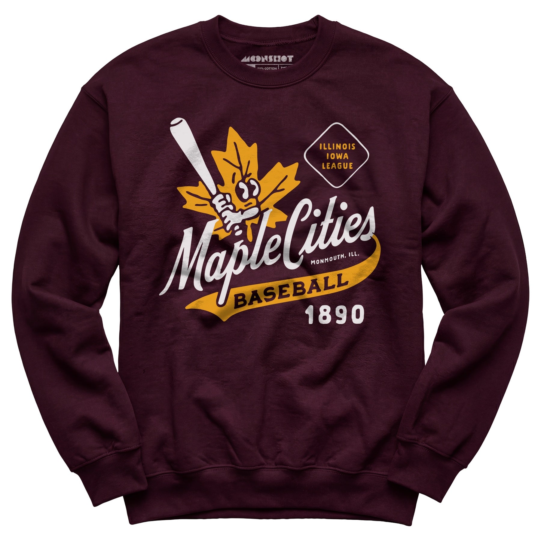 Monmouth Maple Cities - Illinois - Vintage Defunct Baseball Teams - Unisex Sweatshirt