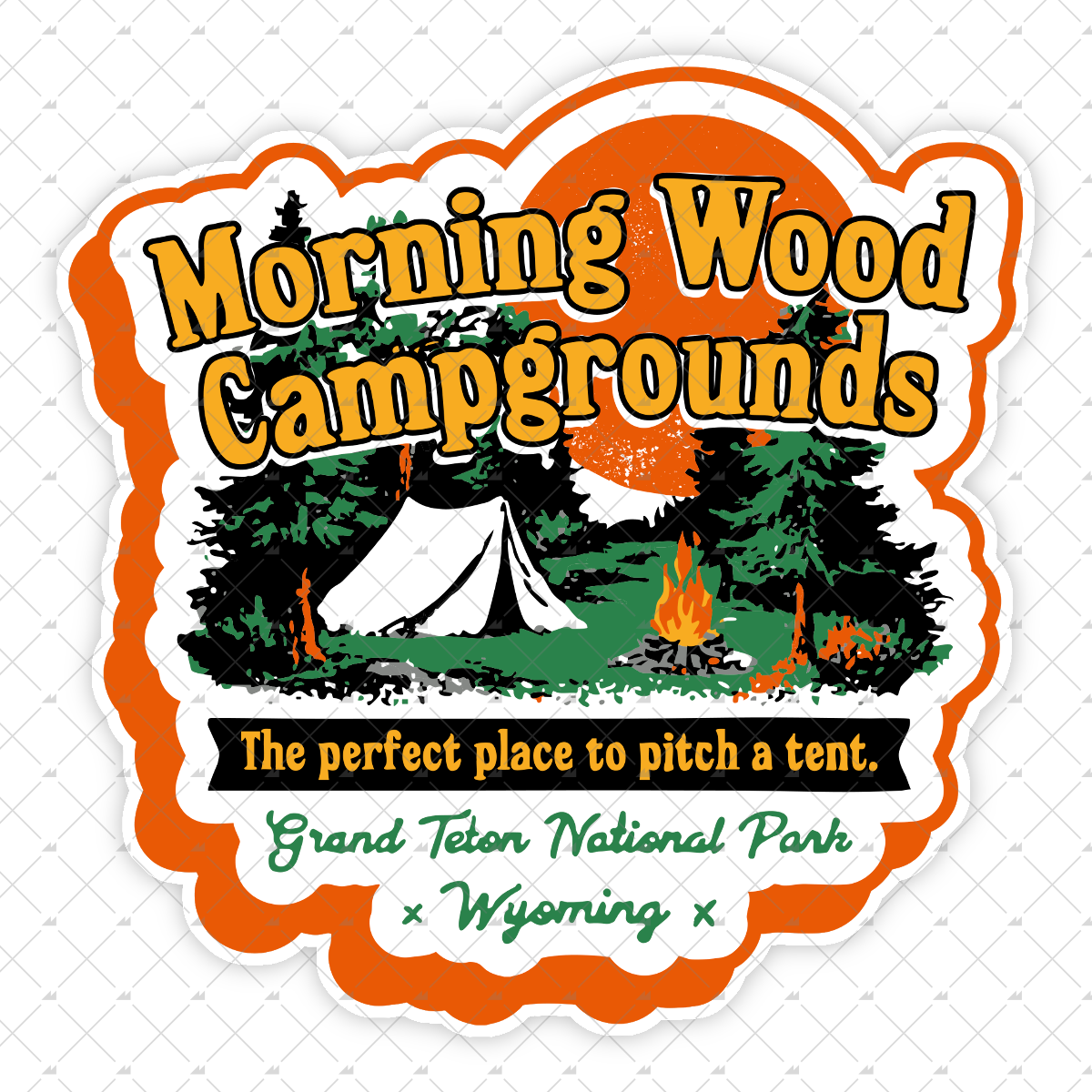 Morning Wood Campgrounds v2 - Sticker