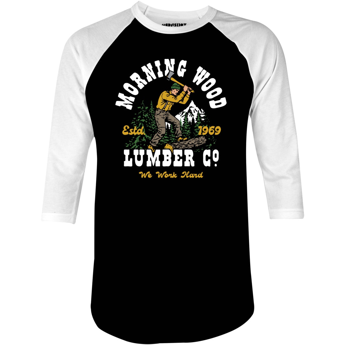 Morning Wood Lumber Company v2 - 3/4 Sleeve Raglan T-Shirt