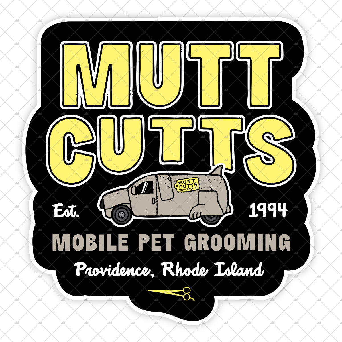 Mutt Cutts Mobile Pet Grooming - Sticker