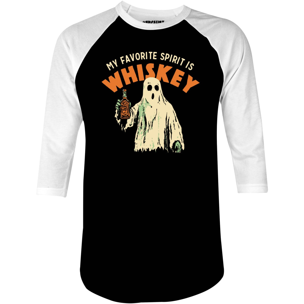 My Favorite Spirit is Whiskey - 3/4 Sleeve Raglan T-Shirt