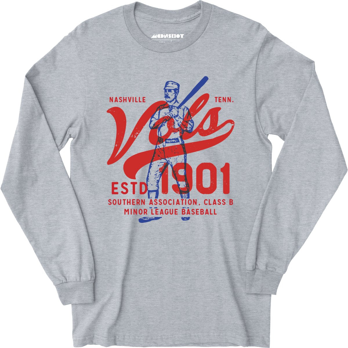 Nashville Vols - Tennessee - Vintage Defunct Baseball Teams - Long Sleeve T-Shirt