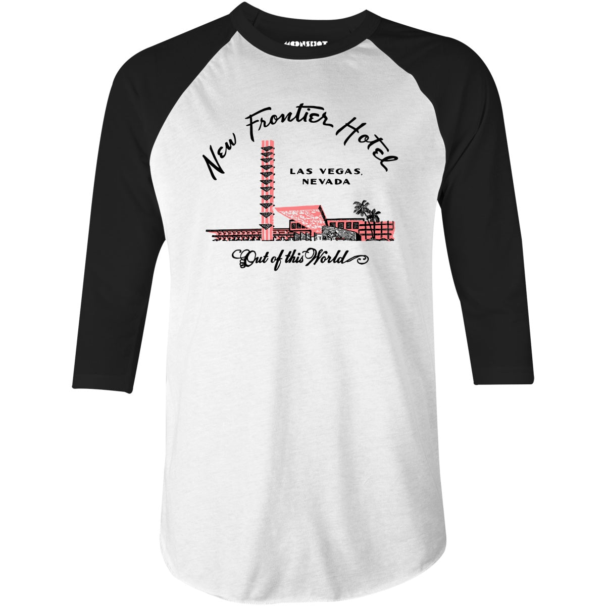 New Frontier Hotel - Vintage Las Vegas - 3/4 Sleeve Raglan T-Shirt