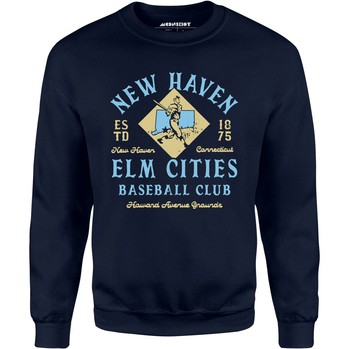 New Haven Elm Cities - Connecticut - Vintage Defunct Baseball Teams - Unisex Sweatshirt