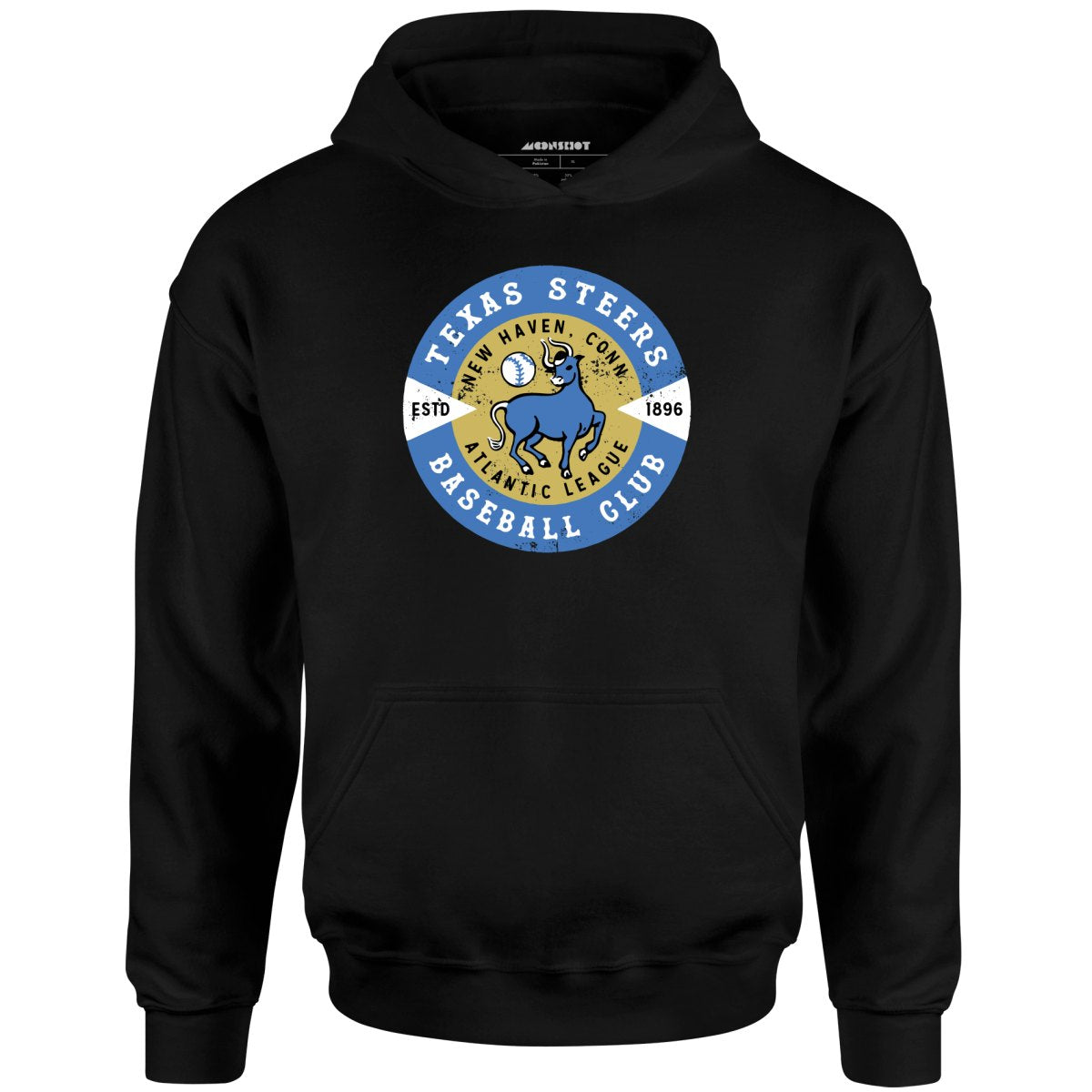 New Haven Texas Steers - Connecticut - Vintage Defunct Baseball Teams - Unisex Hoodie