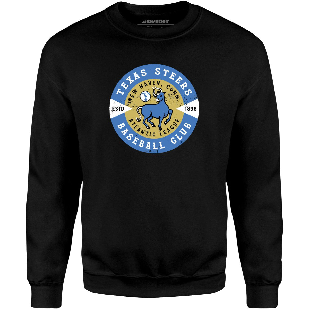 New Haven Texas Steers - Connecticut - Vintage Defunct Baseball Teams - Unisex Sweatshirt