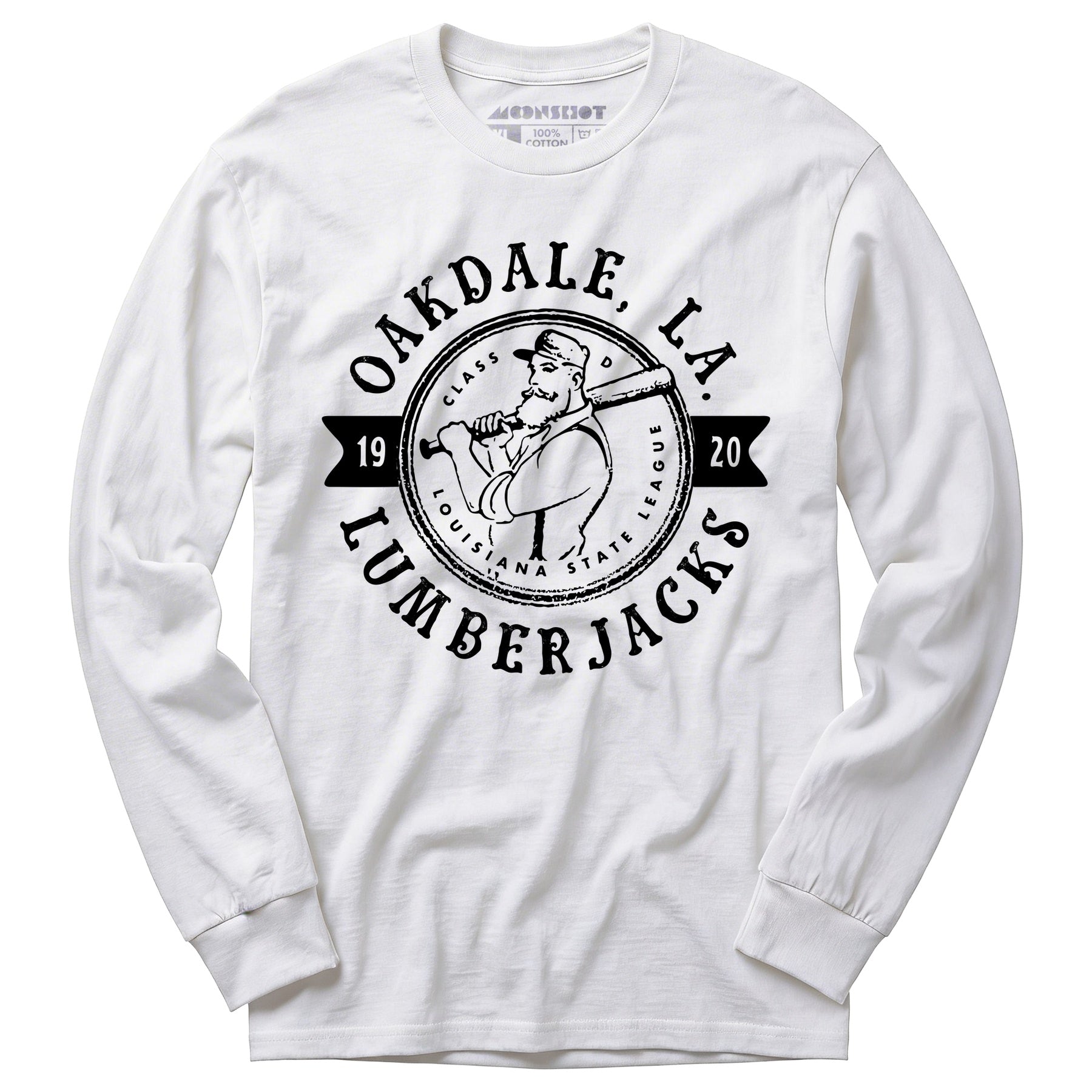 Oakdale Lumberjacks - Louisiana - Vintage Defunct Baseball Teams - Long Sleeve T-Shirt