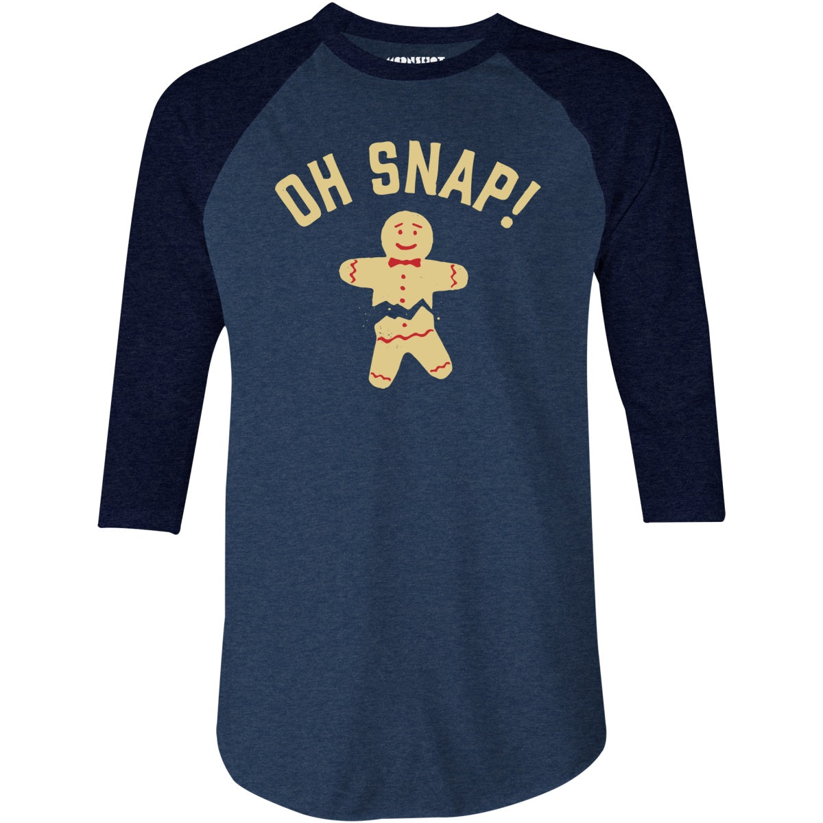 Oh Snap! Christmas Cookie - 3/4 Sleeve Raglan T-Shirt