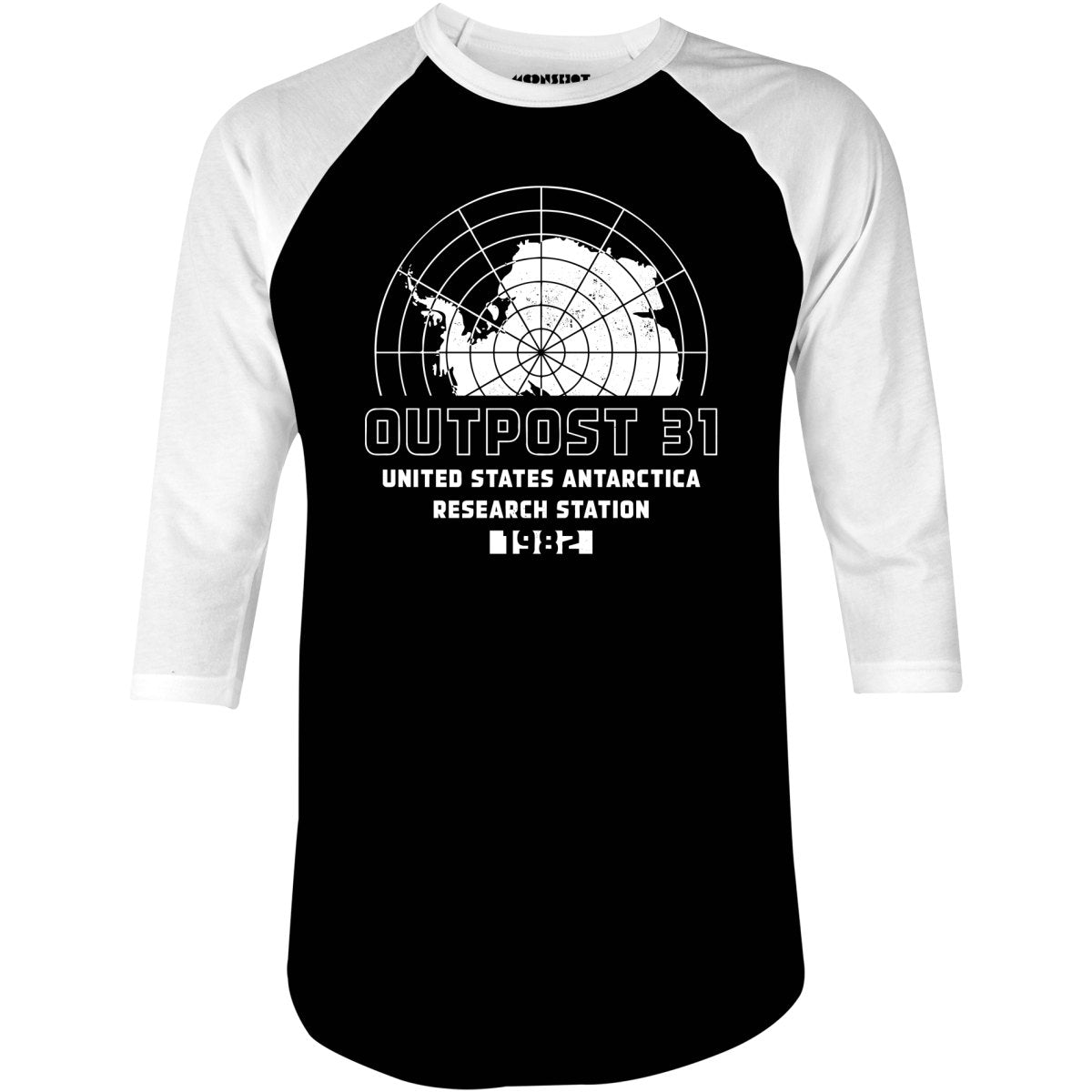 Outpost 31 Antarctica Research Station - 3/4 Sleeve Raglan T-Shirt