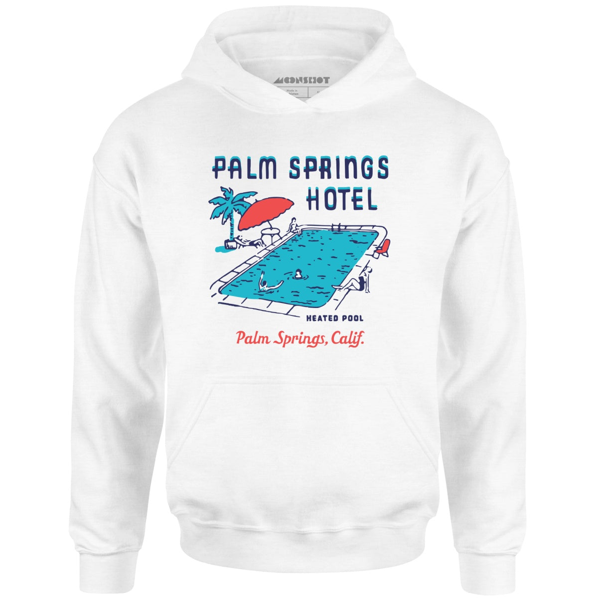 Palm Springs Hotel Pool - Vintage Greater Palm Springs, CA - Unisex Hoodie