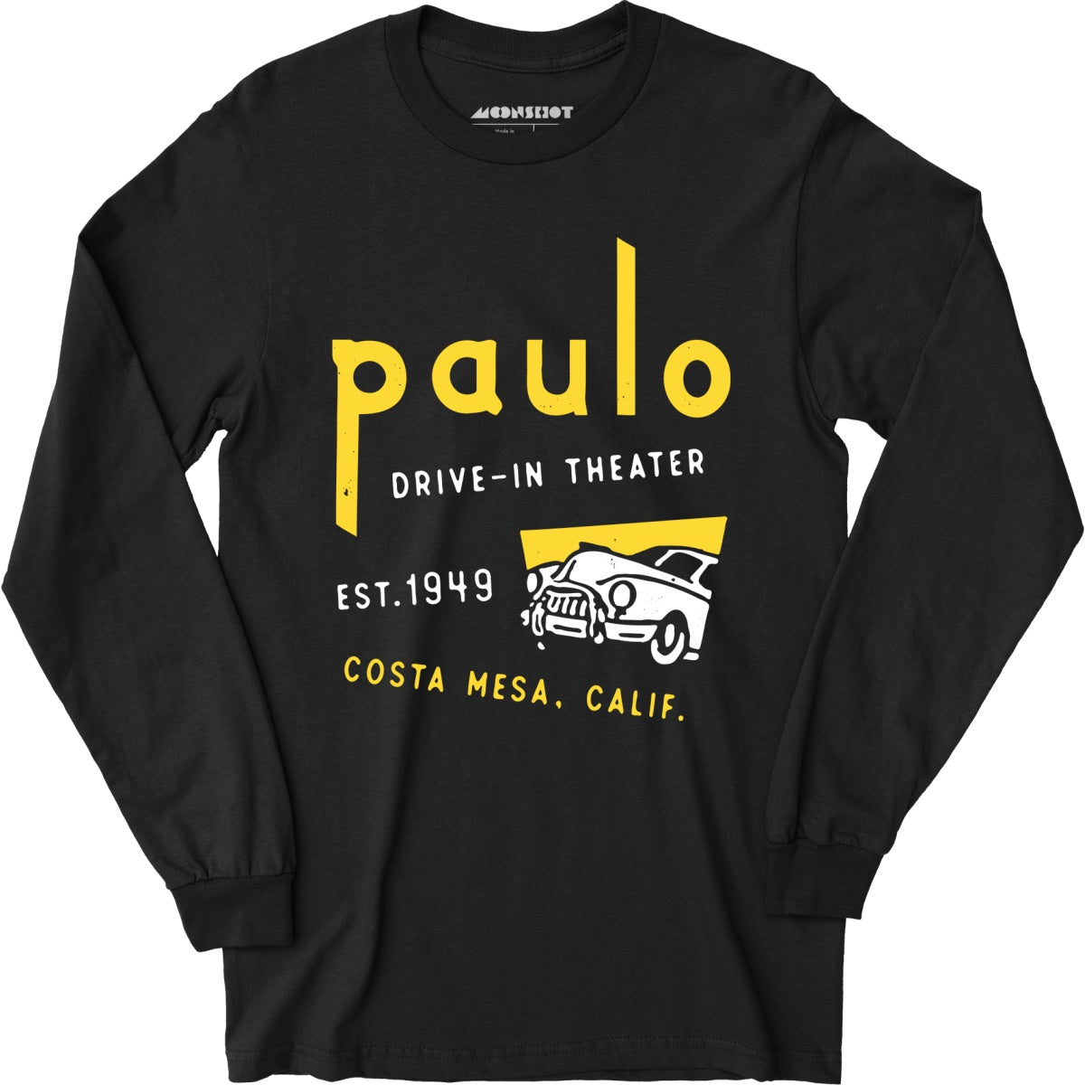 Paulo - Costa Mesa, CA - Vintage Drive-In Movie Theater - Long Sleeve T-Shirt