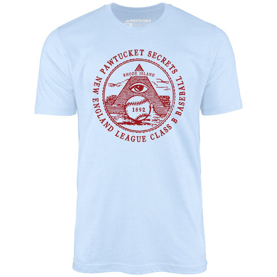 Pawtucket Secrets - Rhode Island - Vintage Defunct Baseball Teams - Light Blue - Unisex T-Shirt